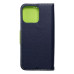Puzdro FANCY Book pre IPHONE 15 Pro Max navy / limetkové