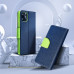 Puzdro FANCY Book pre IPHONE 16 Plus navy / lime