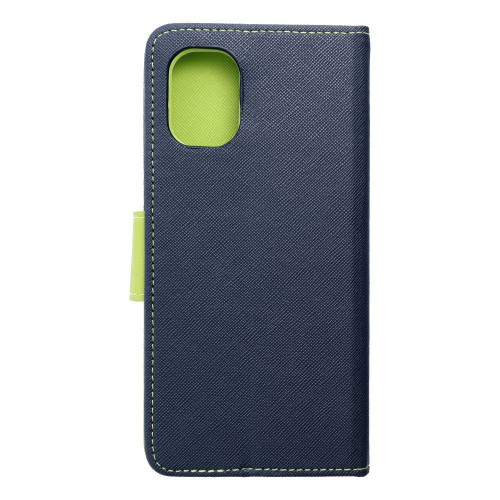 Puzdro FANCY Book pre MOTOROLA MOTO G55 5G navy / lime