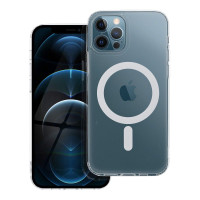 Puzdro FROST MAG COVER s ochranou fotoaparátu kompatibilné s MagSafe pre IPHONE 12 Pro transparentné