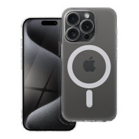 Puzdro FROST MAG COVER s ochranou fotoaparátu kompatibilné s MagSafe pre IPHONE 15 Pro transparentné