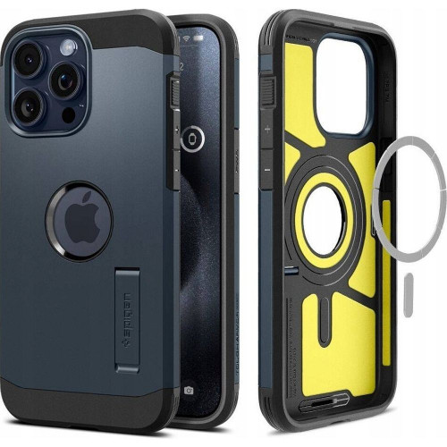 Puzdro SPIGEN TOUGH ARMOR MAG kompatibilné s MagSafe pre IPHONE 16 Pro Max metal slate