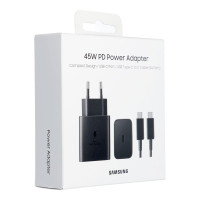SAMSUNG originálna nabíjačka Type C + kábel Type C to Type C PD 3A 45W EP-T4510XBEGEU čierny blister