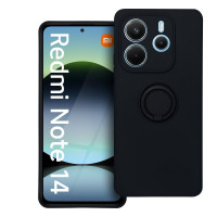 SILIKÓNOVÉ puzdro RING pre XIAOMI Redmi Note 14 5G čierne