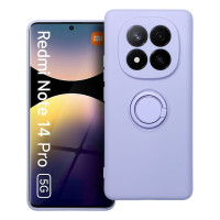SILIKÓNOVÉ puzdro RING pre XIAOMI Redmi Note 14 Pro 5G fialové