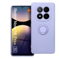 SILIKÓNOVÉ puzdro RING pre XIAOMI Redmi Note 14 Pro Plus 5G fialové