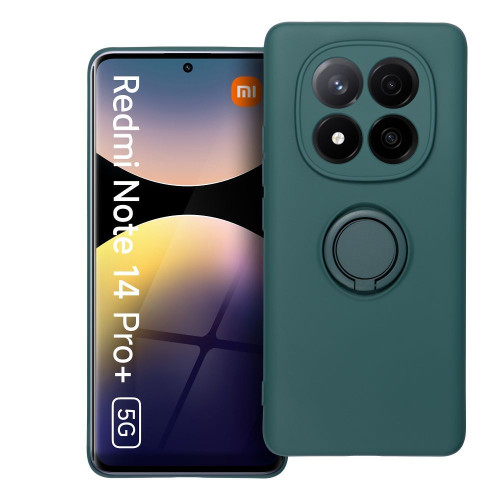 SILIKÓNOVÉ puzdro RING pre XIAOMI Redmi Note 14 Pro Plus 5G zelené