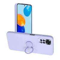 Silikónové RING puzdro pre Xiaomi Redmi Note 11/ Redmi Note 11S - fialové