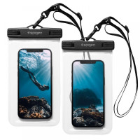 SPIGEN A601 Univerzálne vodotesné puzdro 2-pack transparentné