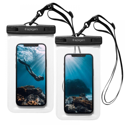 SPIGEN A601 Univerzálne vodotesné puzdro 2-pack transparentné