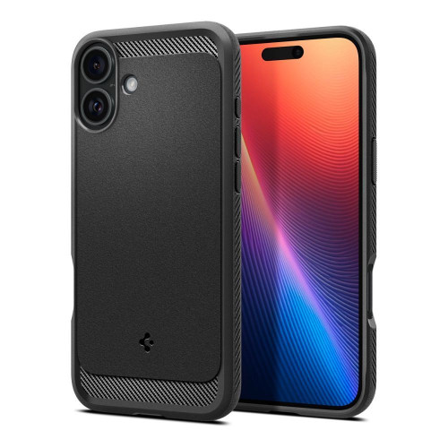 SPIGEN puzdro RUGGED ARMOR MAG kompatibilné s MagSafe pre IPHONE 16 matné čierne