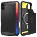 SPIGEN puzdro RUGGED ARMOR MAG kompatibilné s MagSafe pre IPHONE 16 matné čierne