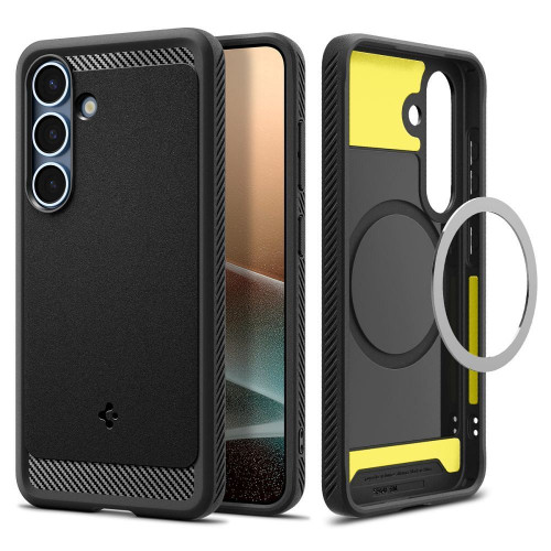 SPIGEN puzdro RUGGED ARMOR MAG kompatibilné s MagSafe pre SAMSUNG S25 Plus matné čierne