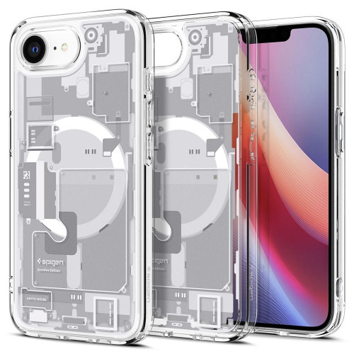 SPIGEN puzdro ULTRA HYBRID MAG kompatibilné s MagSafe pre IPHONE 16E 2025 zero one white
