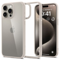 SPIGEN puzdro ULTRA HYBRID pre IPHONE 15 Pro Max prírodné titánové