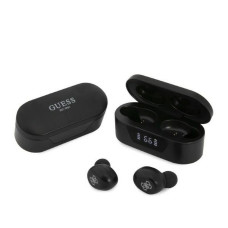 Stereo slúchadlá Bluetooth TWS GUESS Digital BT5 Classic s dokovacou stanicou / čierne (GUTWST31EK)
