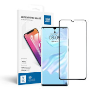 Tvrdené sklo Blue Star - HUA P30 Pro (plné lepidlo/malá veľkosť) - čierne Tvrdené sklo Blue Star