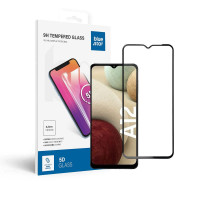 Tvrdené sklo Blue Star - SAMSUNG A12 Full Face (plné lepidlo s rámom/malá veľkosť) - čierne Tvrdené sklo Blue Star