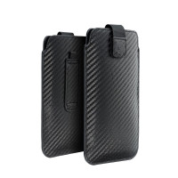 Univerzálne puzdro POCKET Carbon - veľkosť 16 - pre SAMSUNG A22 5G / LTE ( 4G ) / S21 FE / A51 / A31 / M21 / A6 Plus 2018 / A7 2018 XIAOMI Mi 11 Lite 5G OPPO Reno 5 HUAWEI Mate 20 Lite / P20 Lite