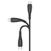 VEGER kábel USB A na typ C 2,4A V104 1,2 m čierny