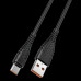 VEGER kábel USB A na typ C 2,4A V104 1,2 m čierny