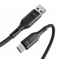 VEGER kábel USB A na typ C PD 5A 100W AC03 1,2 m čierny
