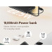 VEGER powerbank 10000 mAh so zabudovanými káblami Type C / Lightning PD QC3.0 2A 22,5W C11 (W1170) čierna