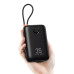 VEGER powerbank 30000 mAh so zabudovanými káblami Type C / Lightning PD QC3.0 35W K3 (W3018) čierna