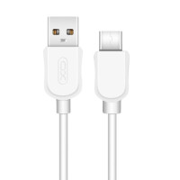 XO Nabíjací USB-C kábel 1m 2,4A biely