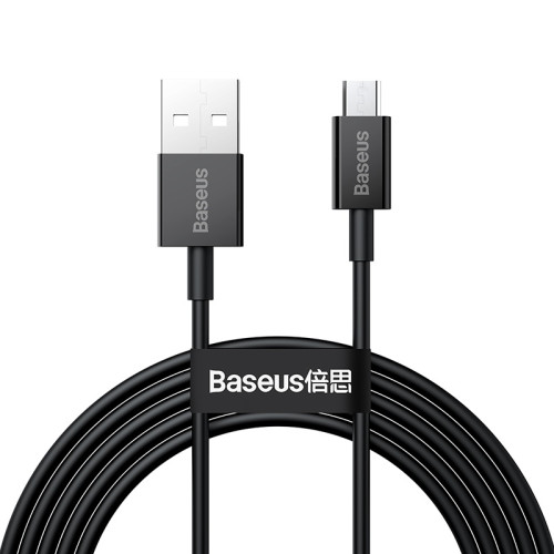 BASEUS Nabíjací Micro-USB kábel s rýchlonabíjaním 2m 2A čierny