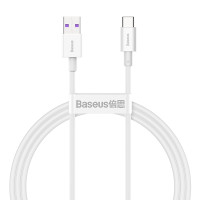 BASEUS Nabíjací USB-C kábel s rýchlonabíjaním 6A, 66W 2m biely