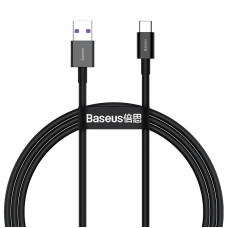 BASEUS Nabíjací USB-C kábel s rýchlonabíjaním 6A, 66W 2m čierny
