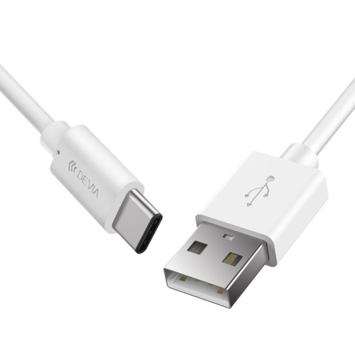 Devia set nabíjacích káblov USB-C 2A 1 kus - biely