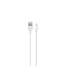 Nabíjací Micro USB kábel 1m 2,4A biely
