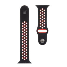 Tactical Double Silikónový remienok pre Apple Watch 1/2/3/4/5/6/7/SE 42-45mm Black/Red