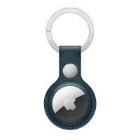AirTag Leather Key Ring - Baltic Blue