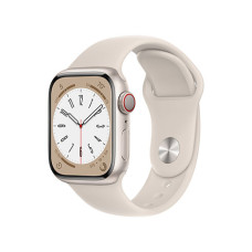 Apple Watch Series 8 GPS + Cellular 41mm Starlight Aluminium Case with Starlight Sport Band - Regular