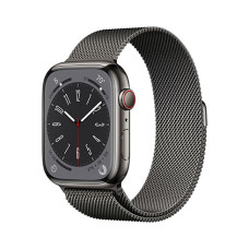 Apple Watch Series 8 GPS + Cellular 45mm Grafitové nerezové puzdro s grafitovým Milánskym ťahom  *Rozbaleny*